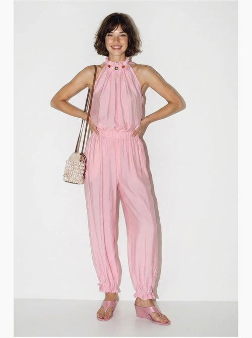Set di blusa allacciata al collo e pantaloni a vita alta lucci - Kiabi Set di blusa allacciata al collo e pantaloni a vita alta lucci - Kiabi