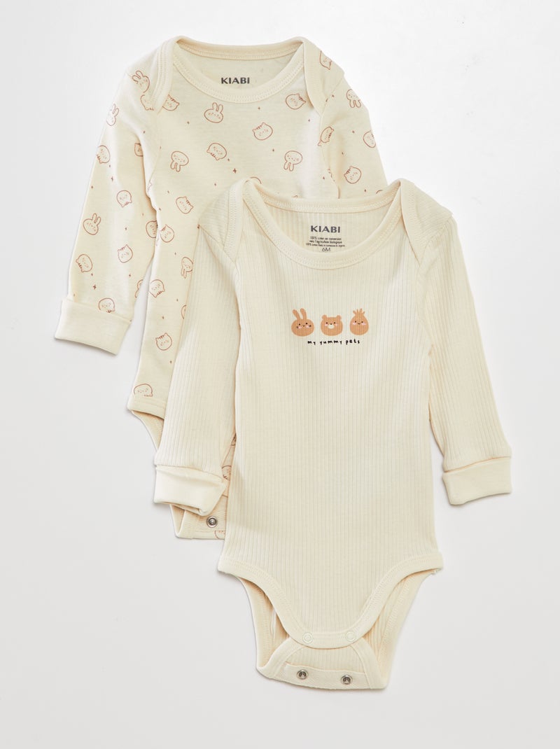Set di body a manica lunga BEIGE - Kiabi