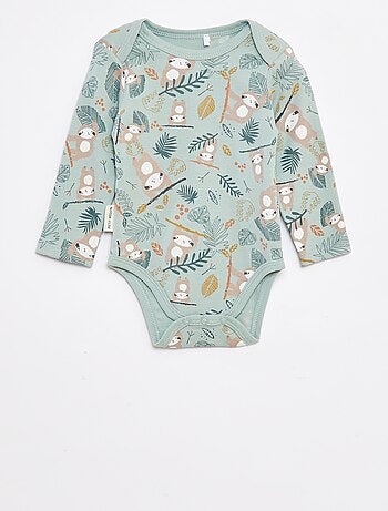 Set di body a manica lunga e collo all'americana - 2 pezzi