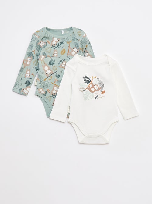Set di body a manica lunga e collo all'americana - 2 pezzi - Kiabi