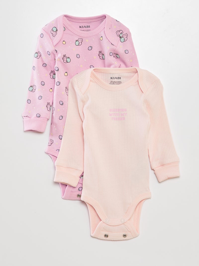 Set di body a manica lunga ROSA - Kiabi