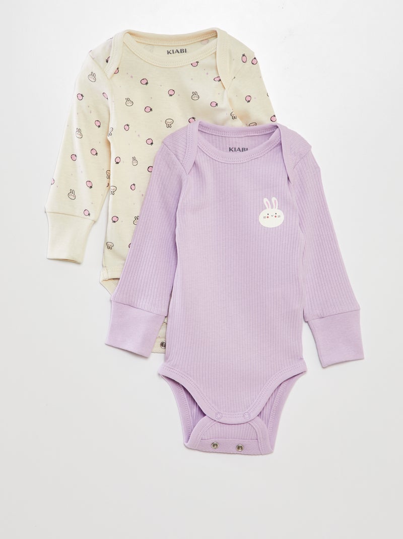 Set di body a manica lunga VIOLA - Kiabi