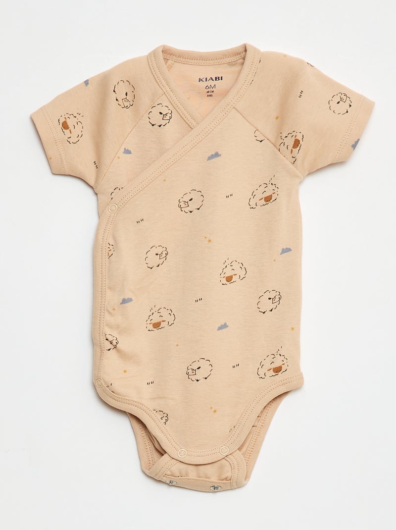 Set di body a maniche lunghe - 3 pezzi Beige - Kiabi