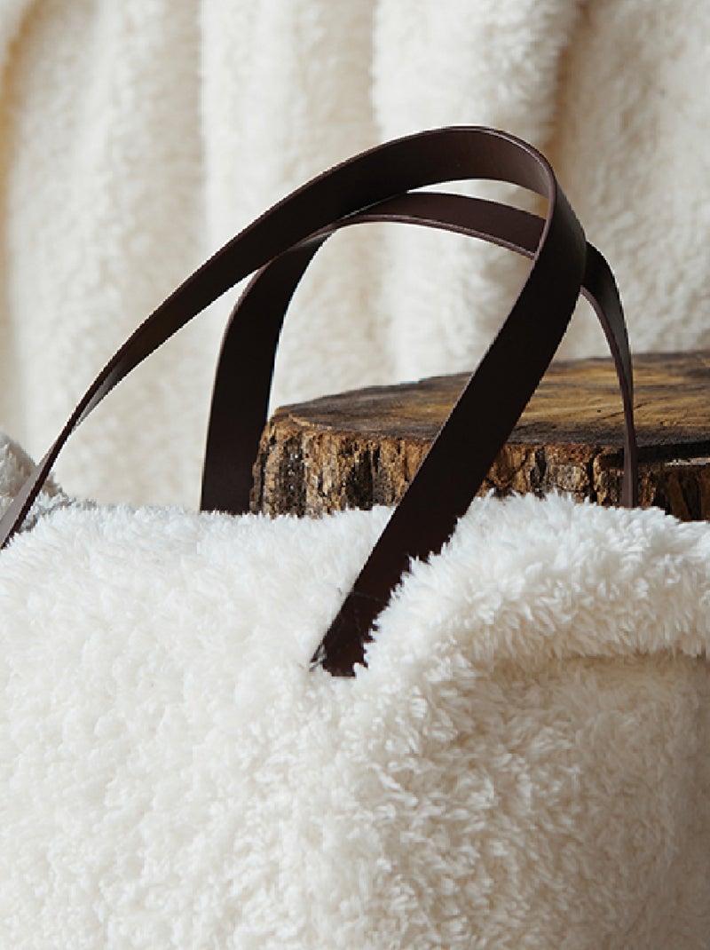 Set di borse e plaid Sherpa Bianco sporco - Kiabi