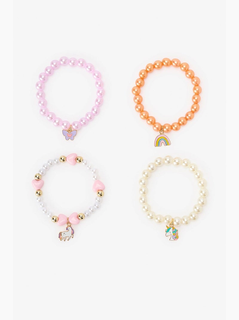 Set di braccialetti unicorn bambina penti Rosa/Bianco - Kiabi