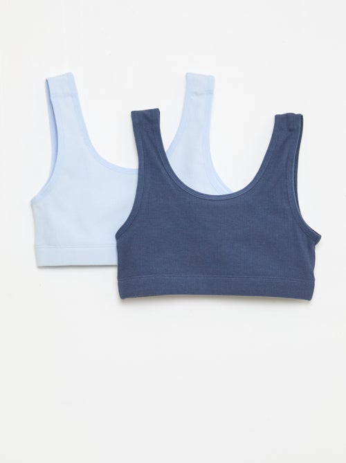 Set di brassiere in maglia a costine - Kiabi