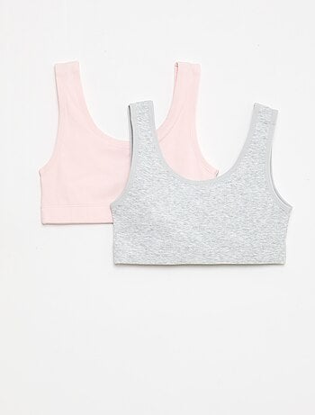 Set di brassiere in maglia a costine