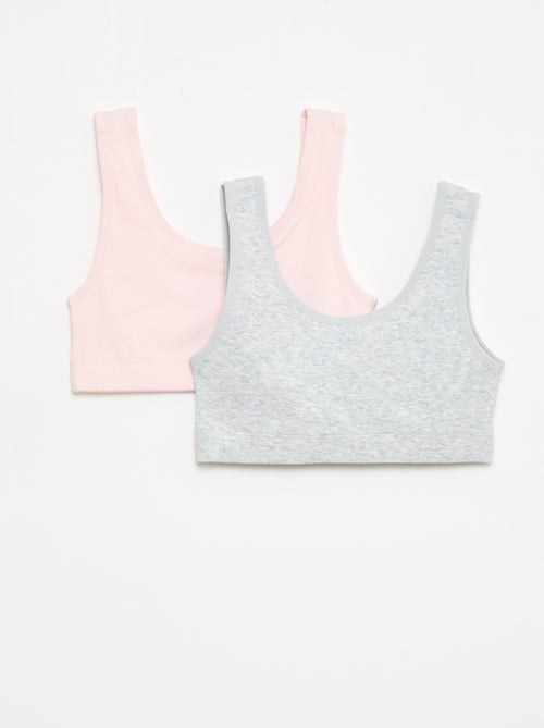 Set di brassiere in maglia a costine - Kiabi