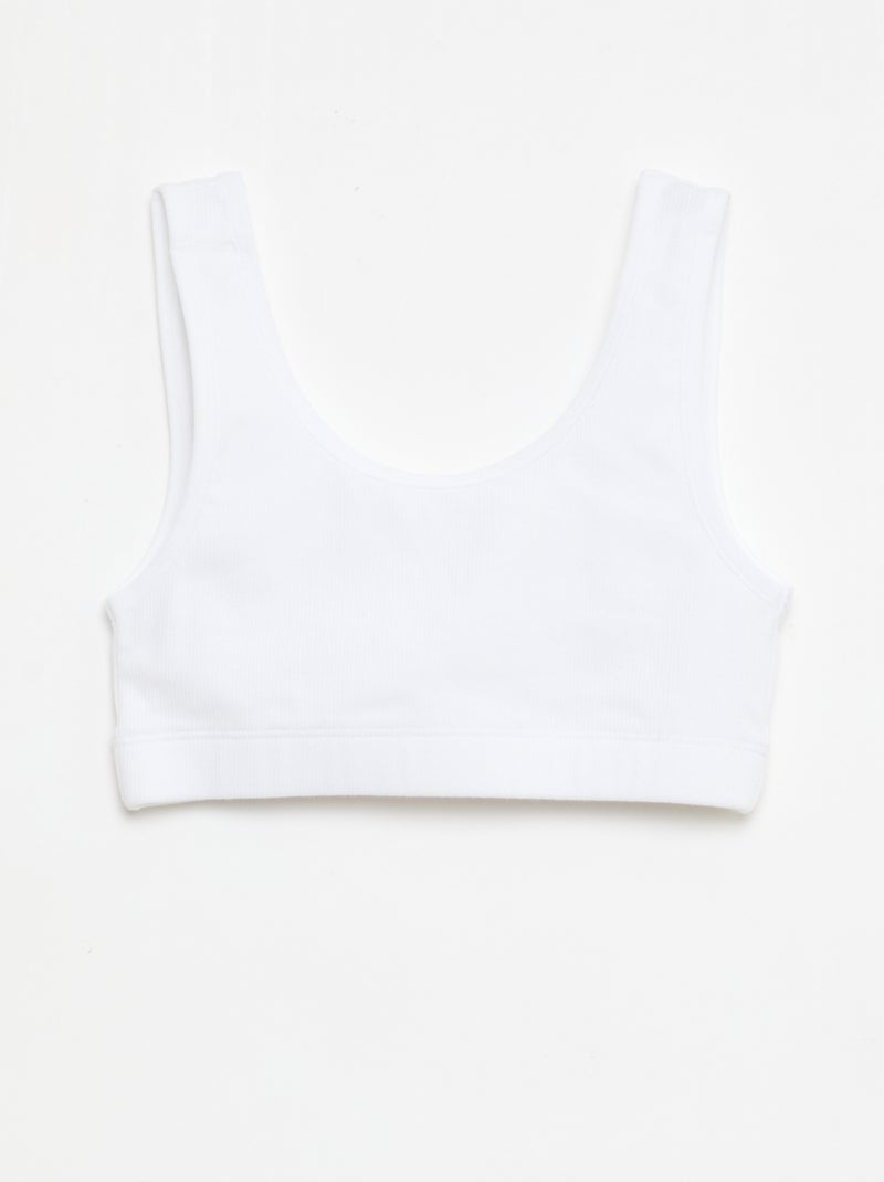 Set di brassiere in maglia a costine Nero - Kiabi