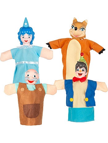 Set di burattini pinocchio 25 cm cucu show