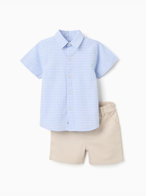 Set di camicia a manica corta in cotone e pantaloncini - Kiabi