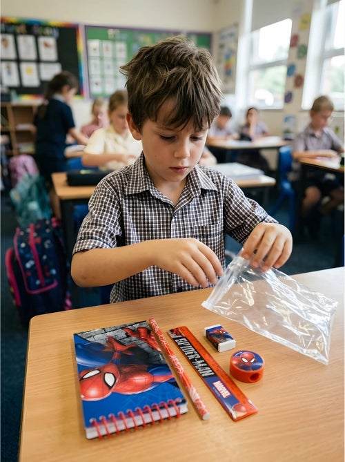 Set di cancelleria 5 pezzi spiderman marvel - Kiabi