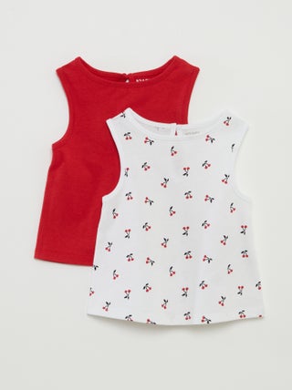 Set di canotte con spalline larghe