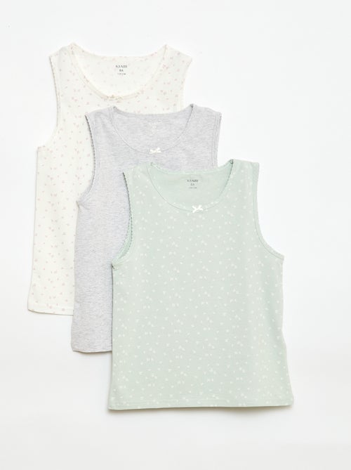 Set di canotte con spalline larghe - Kiabi