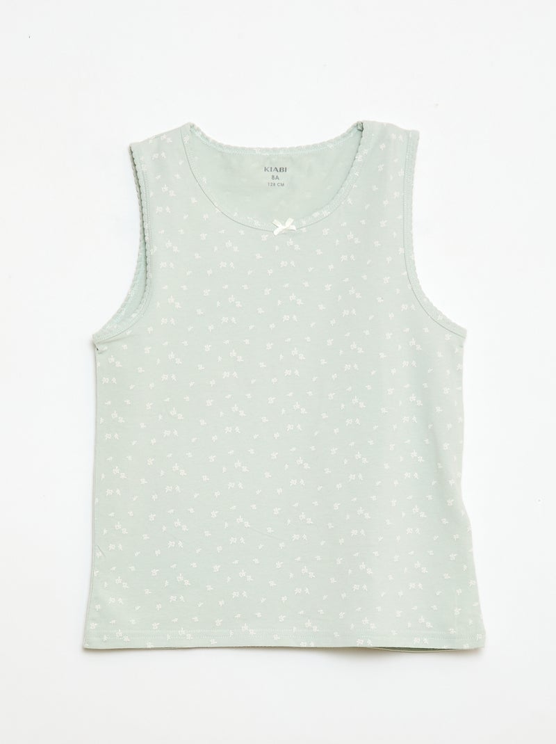 Set di canotte con spalline larghe Verde - Kiabi