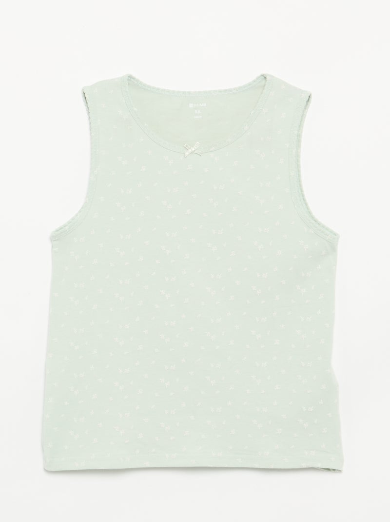 Set di canotte con spalline larghe Verde - Kiabi