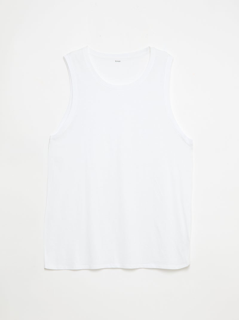 Set di canottiere in maglia jersey - 2 pezzi Bianco - Kiabi