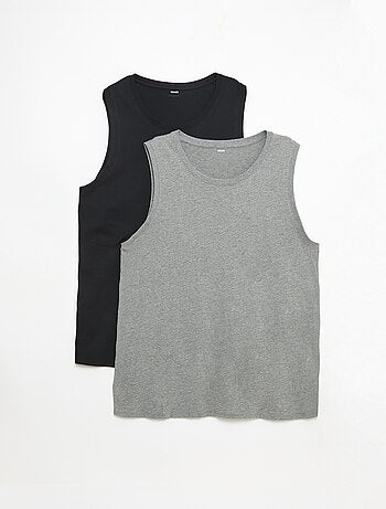 Set di canottiere in maglia jersey - 2 pezzi