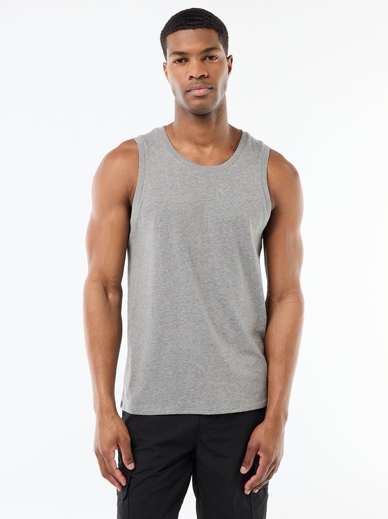 Set di canottiere in maglia jersey - 2 pezzi Grigio - Kiabi