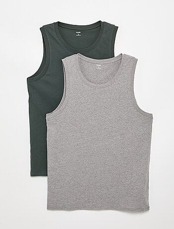 Set di canottiere in maglia jersey - 2 pezzi