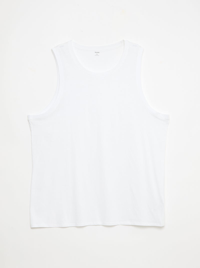 Set di canottiere in maglia jersey Bianco - Kiabi