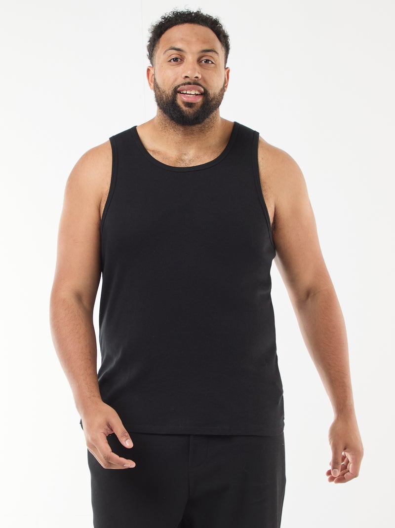 Set di canottiere in maglia jersey Nero - Kiabi