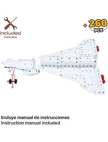 Set di costruzioni aeronautiche in metallo 260 pezzi smart theory