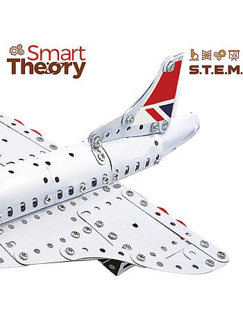 Set di costruzioni aeronautiche in metallo 260 pezzi smart theory