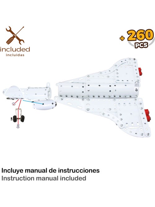 Set di costruzioni aeronautiche in metallo 260 pezzi smart theory - Kiabi