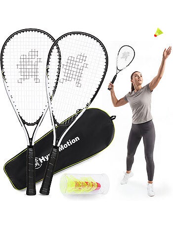 Set di crossminton HyperMotion – 2 racchette, 5 volani, borsa da trasporto