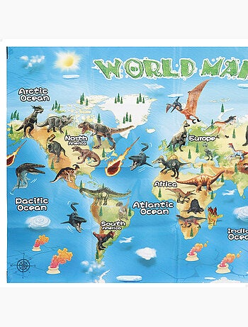 Set di dinosauri con tappetino da gioco e accessori, 30 pezzi animal world