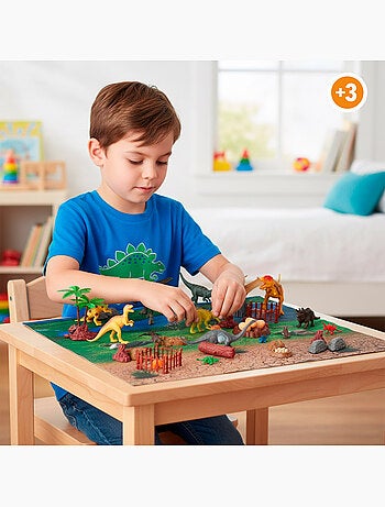 Set di dinosauri con tappetino da gioco e accessori, 52 pezzi animal world