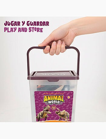 Set di dinosauri con tappetino da gioco e accessori, 52 pezzi animal world