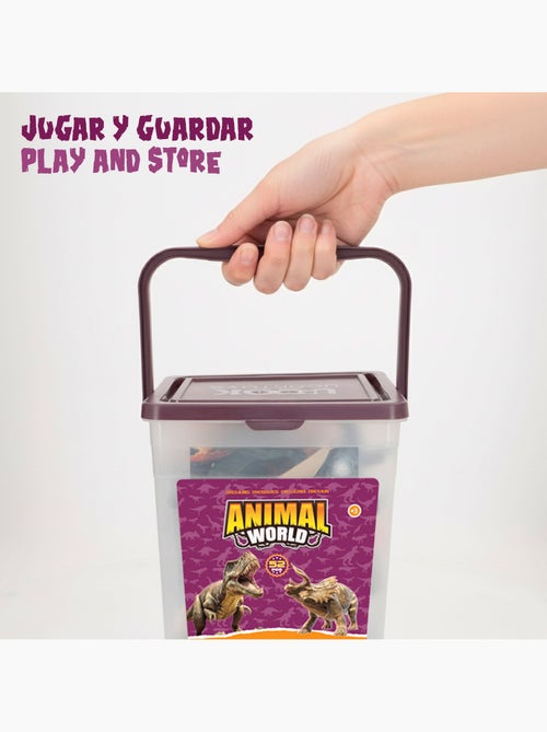 Set di dinosauri con tappetino da gioco e accessori, 52 pezzi animal world - Kiabi