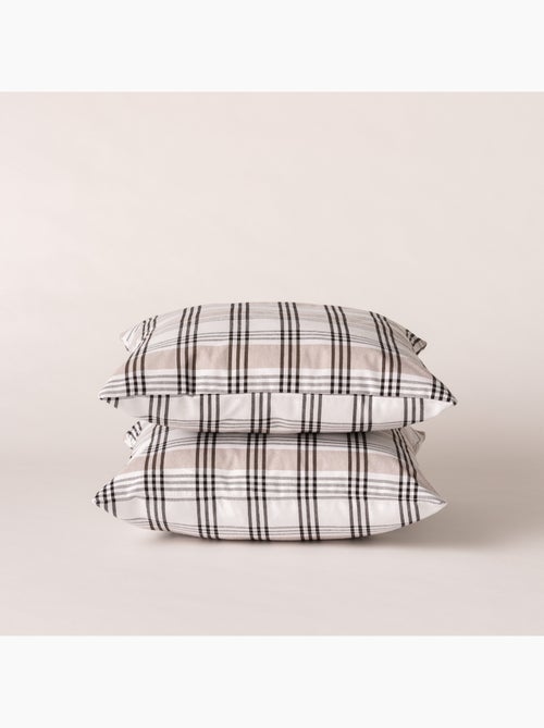 Set di due federe per cuscino a quadri e righe multiple combinate, con chiusura a zip - Gamusi. - Kiabi Set di due federe per cuscino a quadri e righe multiple combinate, con chiusura a zip - Gamusi. - Kiabi