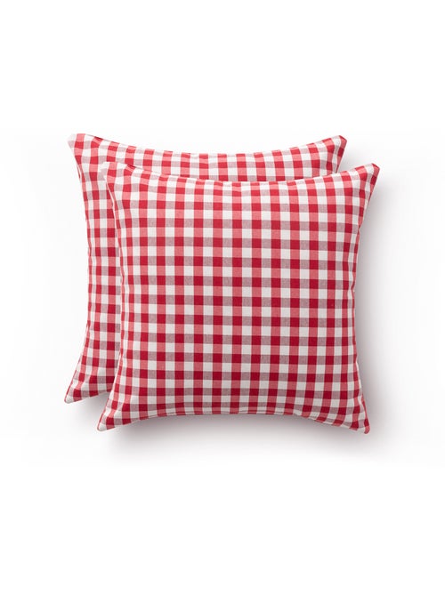 Set di due federe per cuscino a quadri vichy, in tessuto impermeabile - Gamusi. - Kiabi Set di due federe per cuscino a quadri vichy, in tessuto impermeabile - Gamusi. - Kiabi