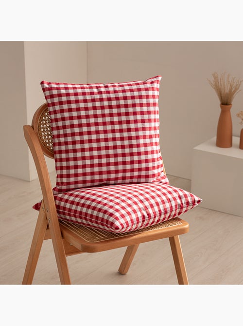 Set di due federe per cuscino a quadri vichy, in tessuto impermeabile - Gamusi. - Kiabi Set di due federe per cuscino a quadri vichy, in tessuto impermeabile - Gamusi. - Kiabi