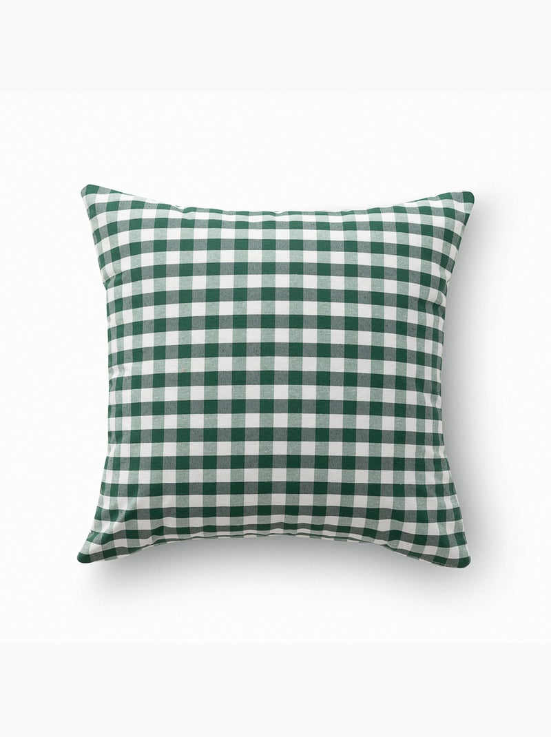 Set di due federe per cuscino a quadri vichy, in tessuto impermeabile -  Gamusi. Verde - Kiabi