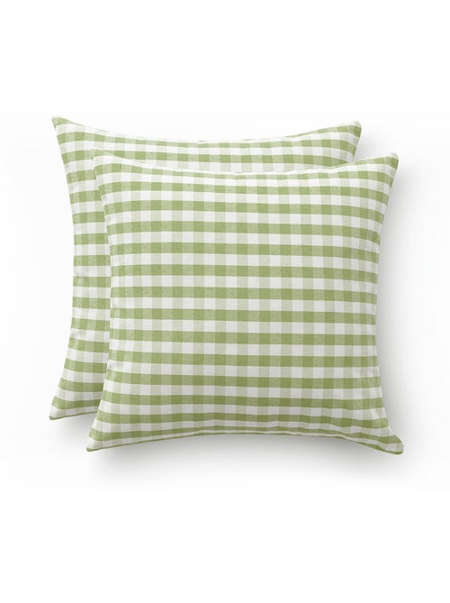 Set di due federe per cuscino a quadri vichy, in tessuto impermeabile - Gamusi. - Kiabi Set di due federe per cuscino a quadri vichy, in tessuto impermeabile - Gamusi. - Kiabi