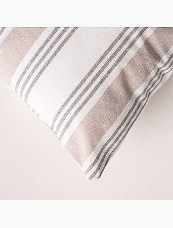Set di due federe per cuscino a righe multiple, con chiusura a zip - Gamusi.