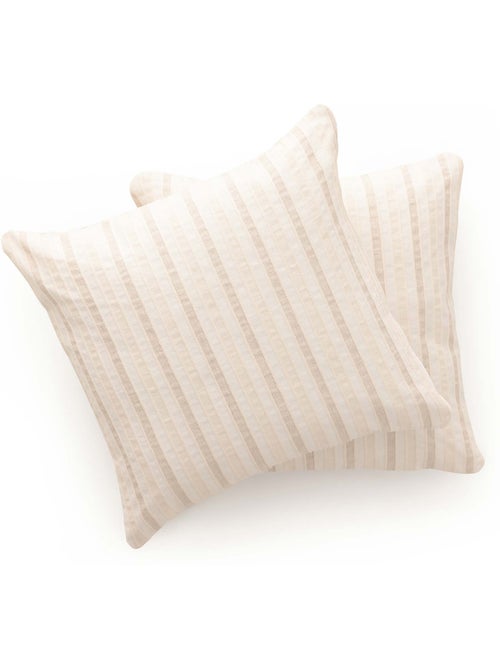 Set di due federe per cuscino con motivo geometrico, tessuto in filo tinto - Gamusi. - Kiabi Set di due federe per cuscino con motivo geometrico, tessuto in filo tinto - Gamusi. - Kiabi