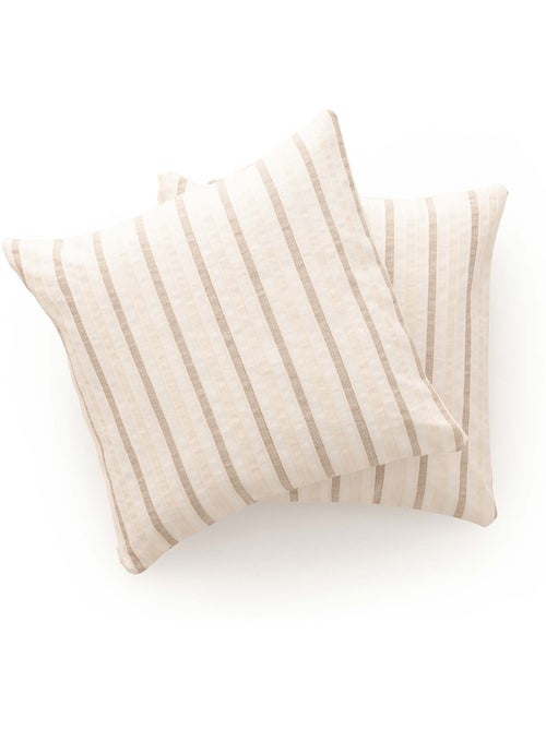 Set di due federe per cuscino con motivo geometrico, tessuto in filo tinto - Gamusi. - Kiabi Set di due federe per cuscino con motivo geometrico, tessuto in filo tinto - Gamusi. - Kiabi