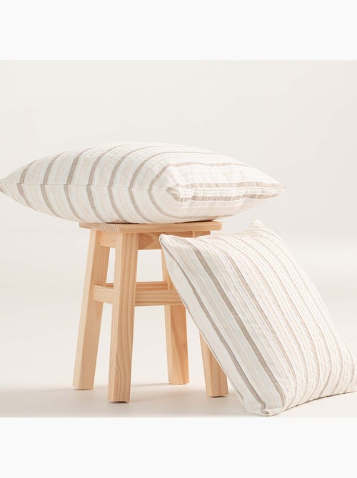 Set di due federe per cuscino con motivo geometrico, tessuto in filo tinto - Gamusi. - Kiabi Set di due federe per cuscino con motivo geometrico, tessuto in filo tinto - Gamusi. - Kiabi