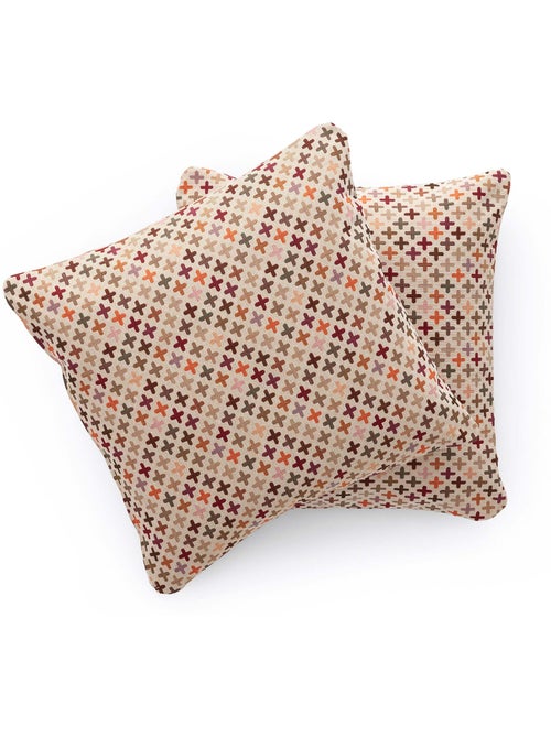 Set di due federe per cuscino con motivo geometrico, tessuto in filo tinto - Gamusi. - Kiabi Set di due federe per cuscino con motivo geometrico, tessuto in filo tinto - Gamusi. - Kiabi