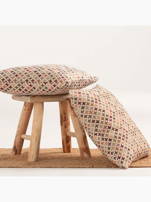 Set di due federe per cuscino con motivo geometrico, tessuto in filo tinto - Gamusi. - Kiabi Set di due federe per cuscino con motivo geometrico, tessuto in filo tinto - Gamusi. - Kiabi