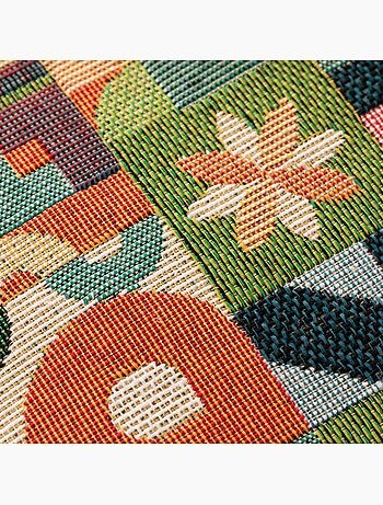 Set di due federe per cuscino con motivo geometrico, tessuto in filo tinto - Gamusi.