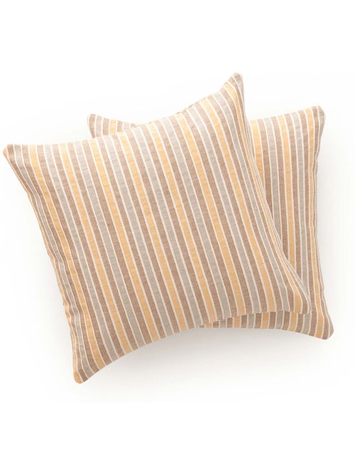 Set di due federe per cuscino con motivo geometrico, tessuto in filo tinto - Gamusi. - Kiabi Set di due federe per cuscino con motivo geometrico, tessuto in filo tinto - Gamusi. - Kiabi