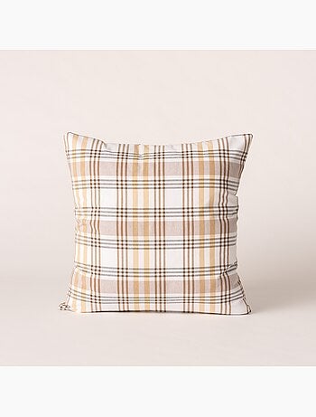 Set di due federe per cuscino con motivo tartan, con chiusura a zip - Gamusi.