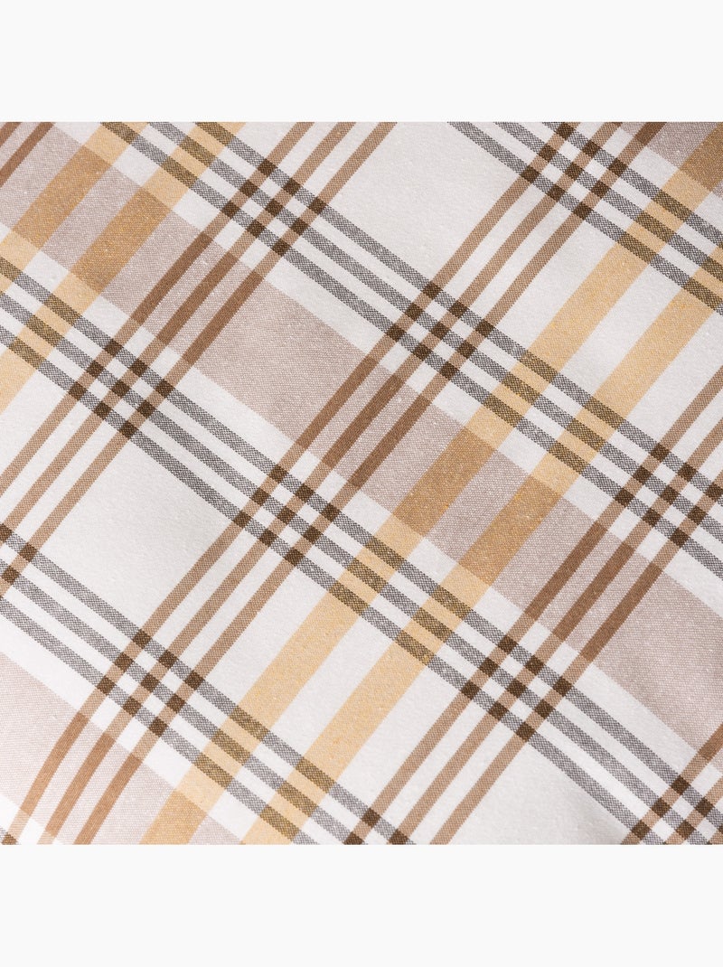 Set di due federe per cuscino con motivo tartan, con chiusura a zip - Gamusi. Beige - Kiabi
