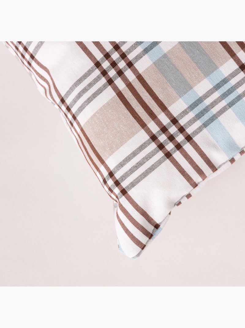 Set di due federe per cuscino con motivo tartan, con chiusura a zip - Gamusi. Blu - Kiabi